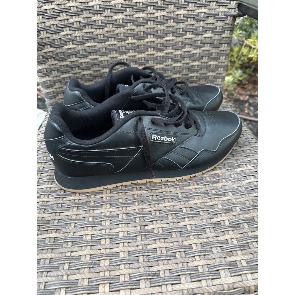 Reebok Mens Classic Harman Run CM9204 Black Lace-Up Low Top Sneakers Shoes Sz 15